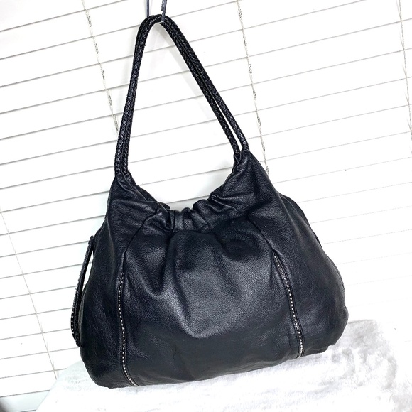 Brighton Handbags - NWOT |•BRIGHTON•| GOR-GEOUS Black Studded Leather Hobo Handbag